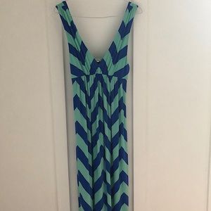 J Crew Chevron Maxi dress